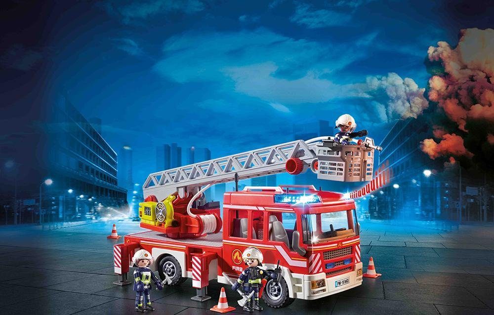Playmobil® Konstruktions-Spielset Feuerwehr-Leiterfahrzeug (9463), City Action, Made in Germany