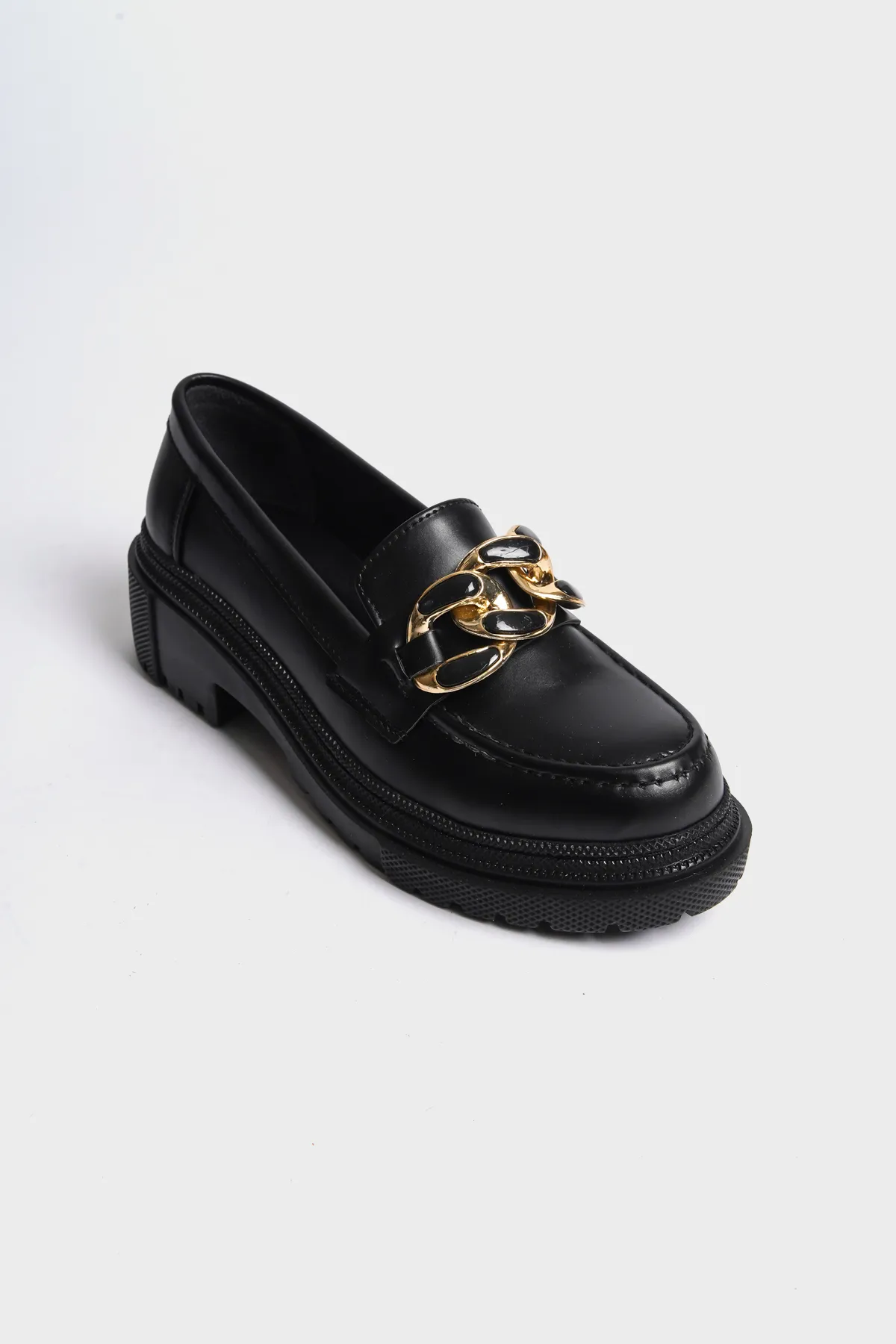 Capone Outfitters  Damen-Loafer mit goldfarbener Schnalle