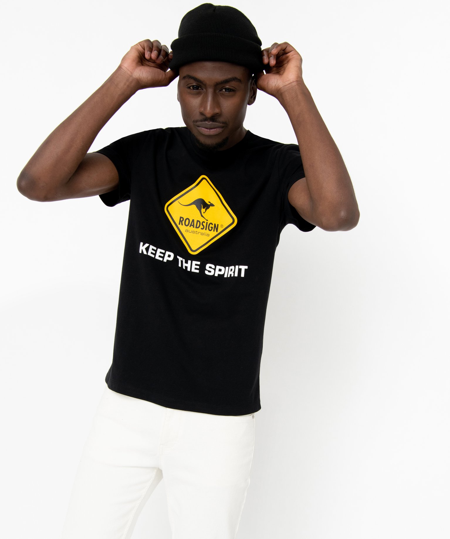 Tee-shirt à manches courtes imprimé homme - Roadsign noir | GEMO