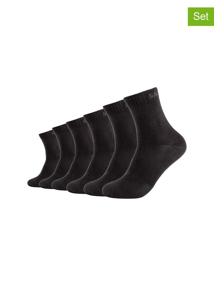 Skechers 6er-Set: Socken in Schwarz günstig kaufen