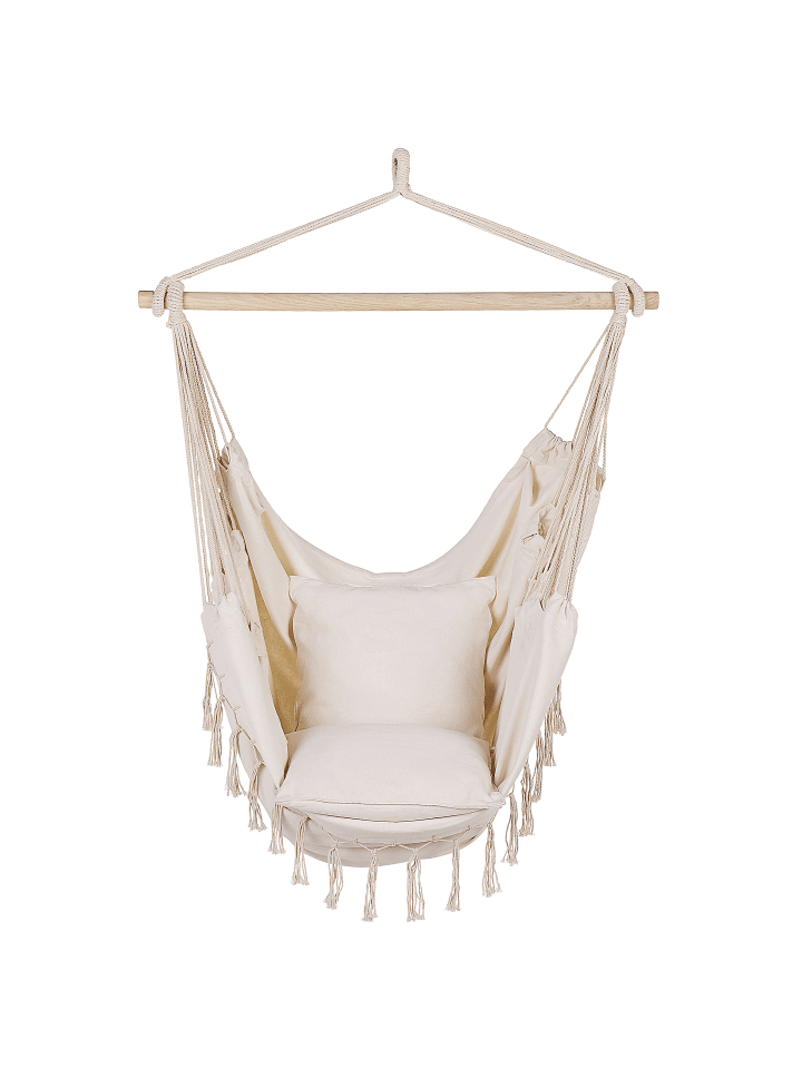 Beliani Hängesessel BONEA in Beige - (W) 95 x (H) 125 x (L) 55 cm günstig kaufen onesize