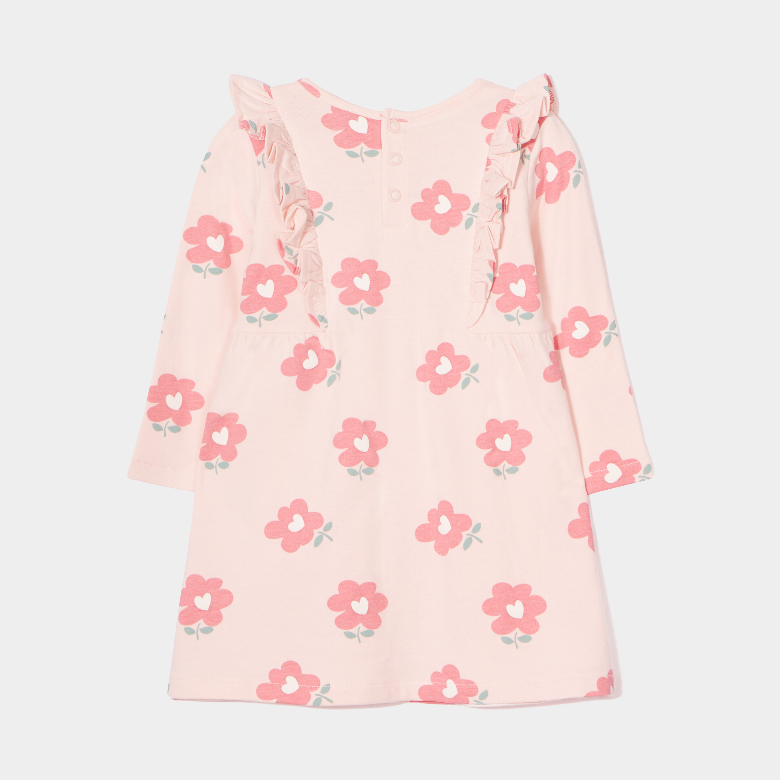 Ensemble robe et legging coton rose clair bébé fille | La Halle