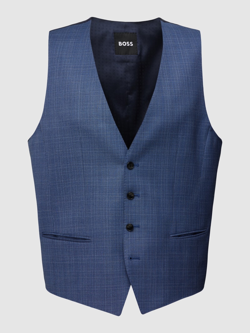 Slim Fit Weste mit Logo-Detail Modell 'Huge Vest' in blau