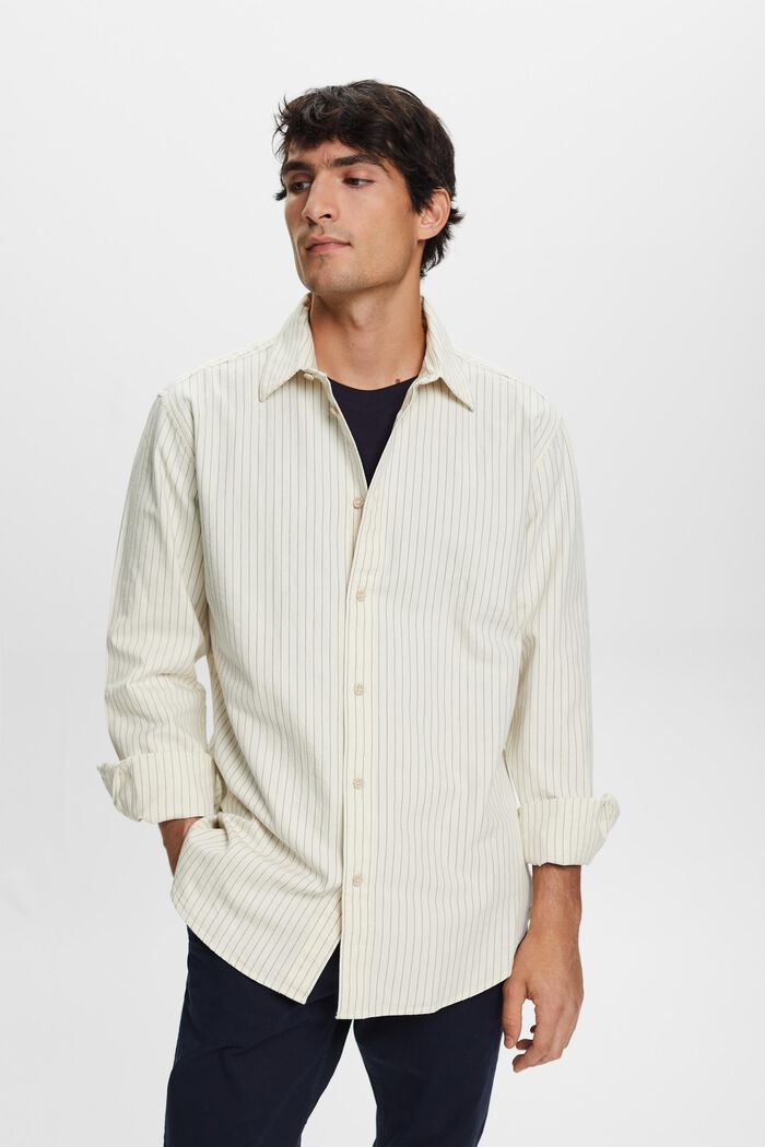 Twill-Hemd mit Nadelstreifen, 100 % Baumwolle