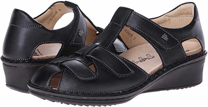 FINN COMFORT Klassische Sandalen schwarz Fünen silber