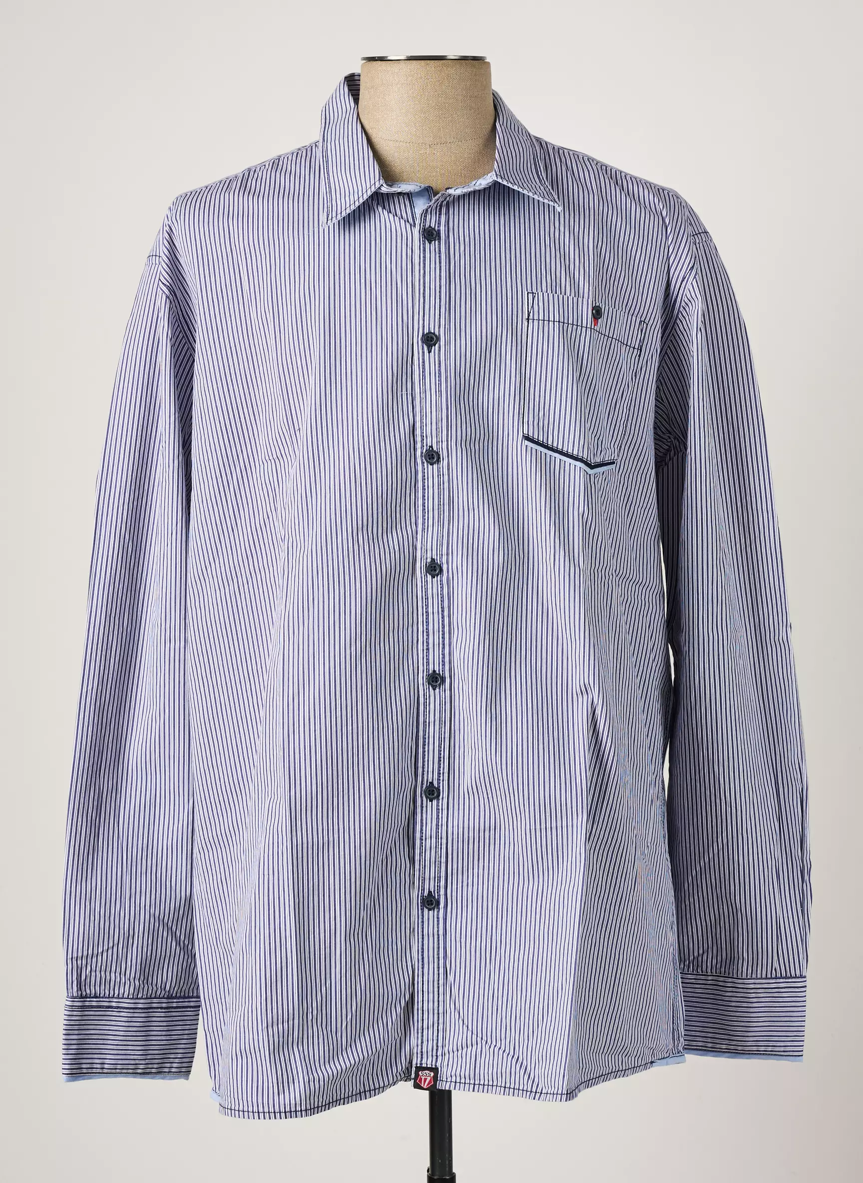 D555 Manches Longues Homme couleur bleu