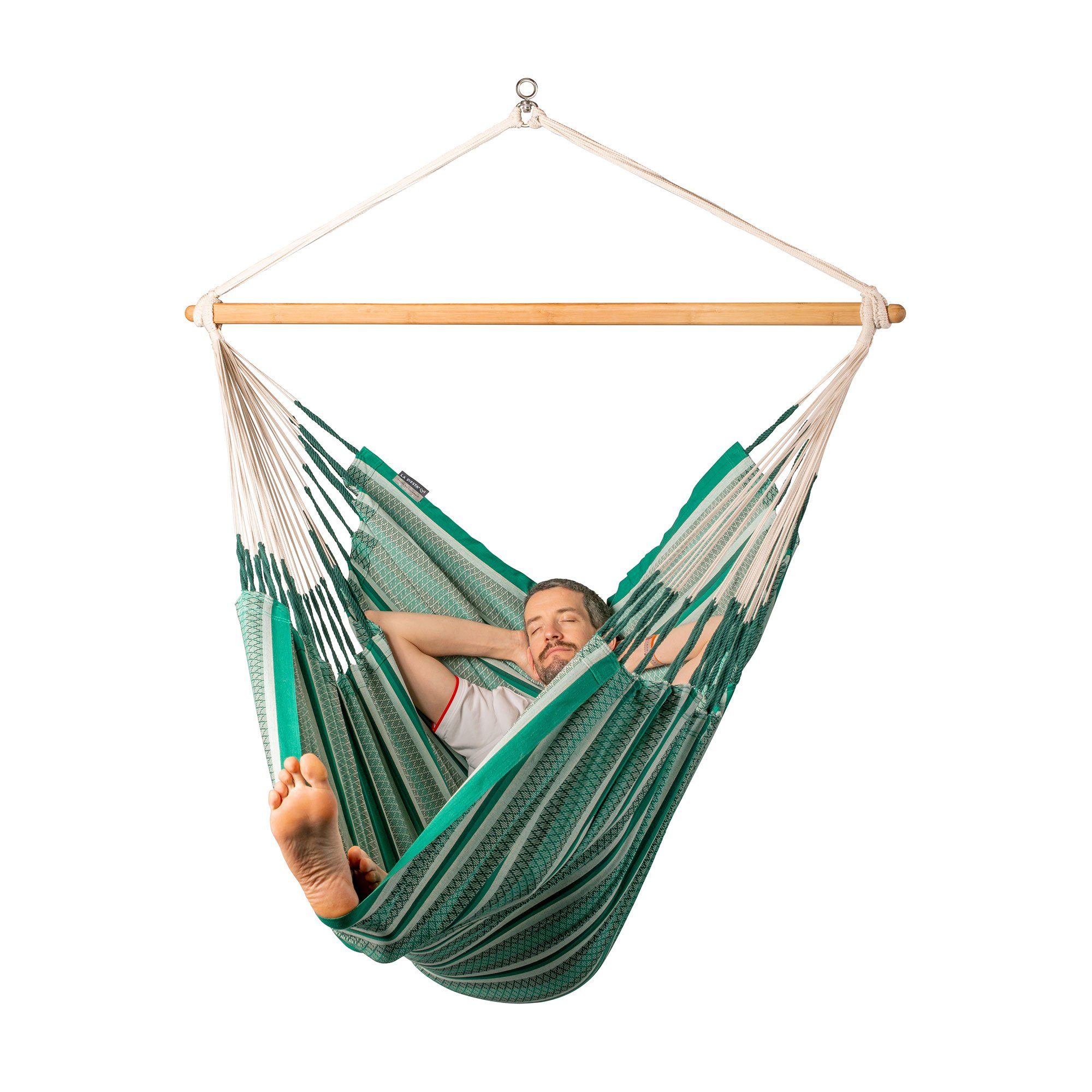 La Siesta Hängestuhl Hängestuhl Hängesessel Lounger HABANA Agave - Kingsize aus Bio-Baumwol, Hochwertige Qualität