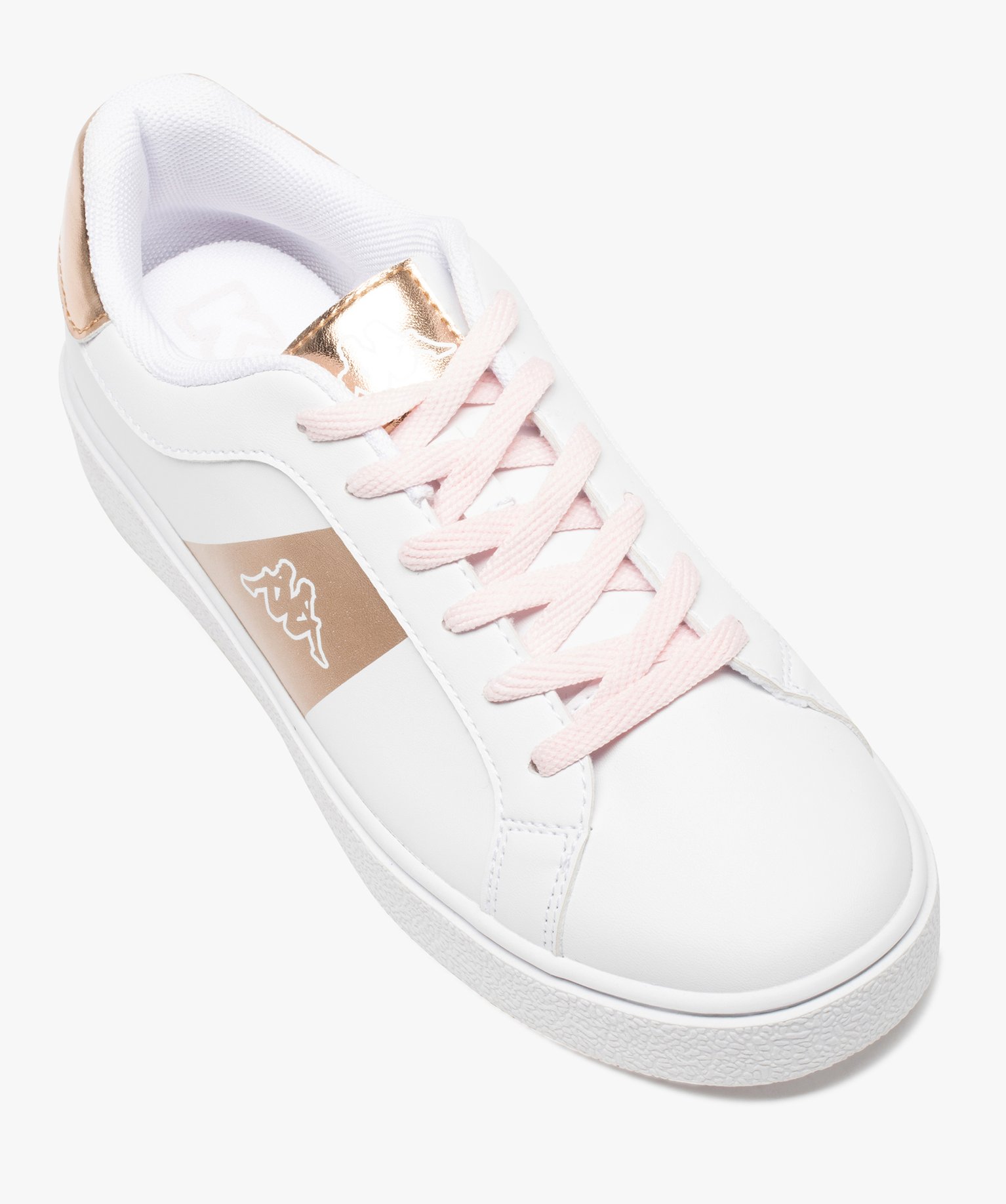 Tennis femme à lacets et détails brillants – Kappa San G... blanc | GEMO