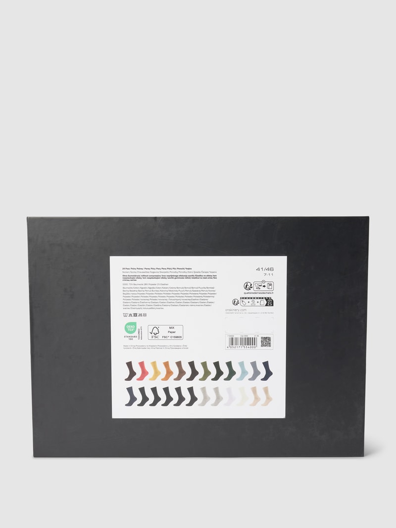 Adventskalender mit Socken Modell 'SOFT SOCKS' in schwarz