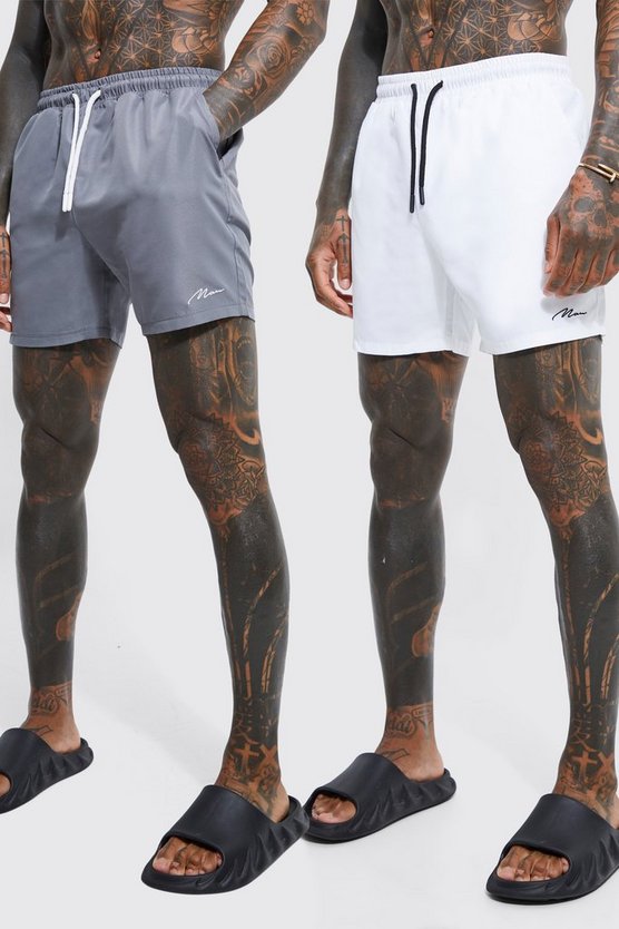 2er-Pack Man Signature Badehose