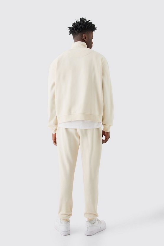 Kastiges Oversize Sweatshirt mit 1/4 Reißverschluss