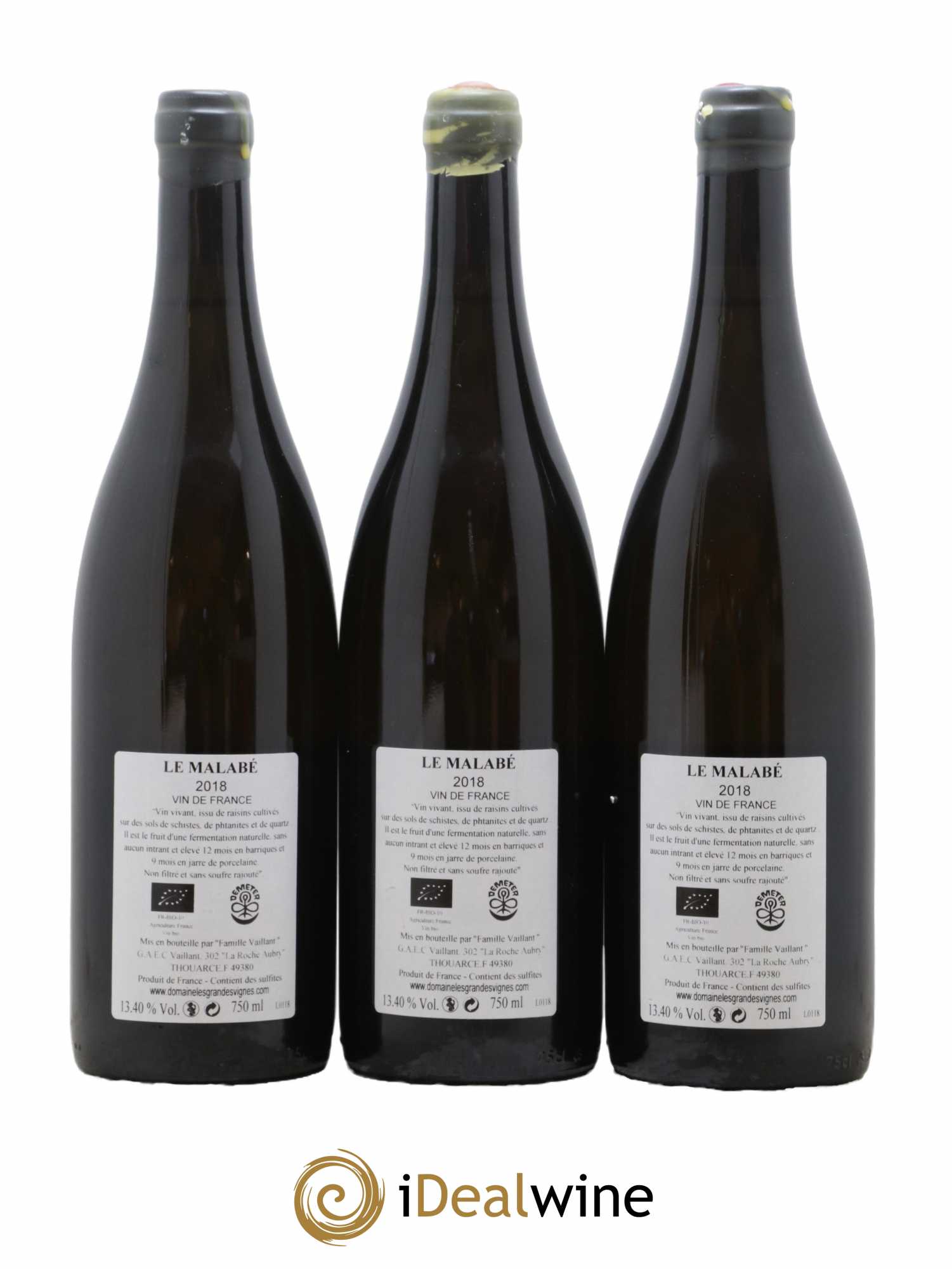 Vin de France Cuvée le Malabé Les Grandes Vignes 2018 - Lot de 3 Bouteilles