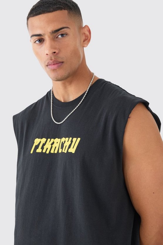 Oversize Tanktop mit lizenziertem Pokemon Pikachu Print