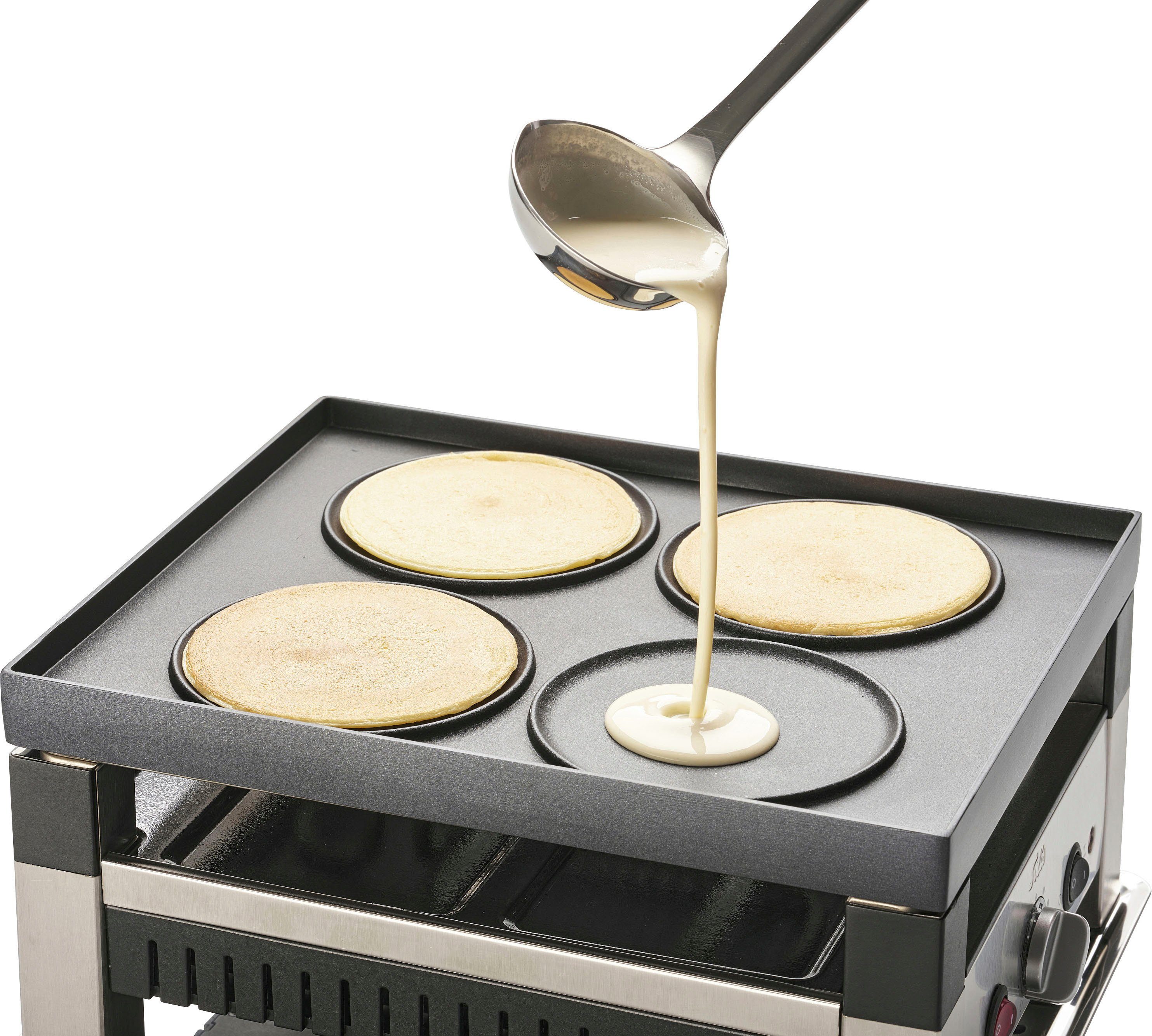 SOLIS OF SWITZERLAND Raclette 5 in 1 Table Grill for 4, 4 Raclettepfännchen, 1020 W