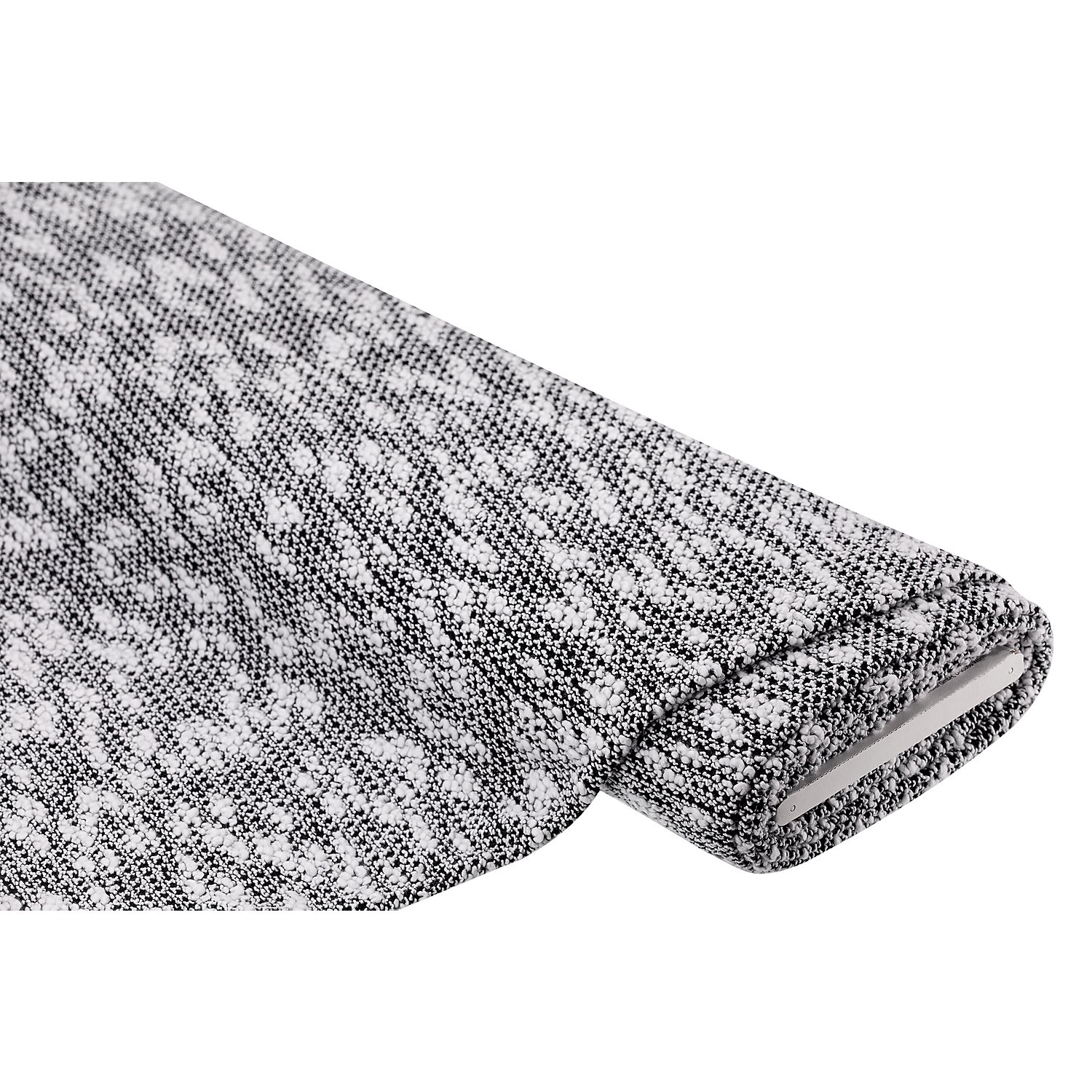 Strick-Bouclé mit Wolle, schwarz/weiß