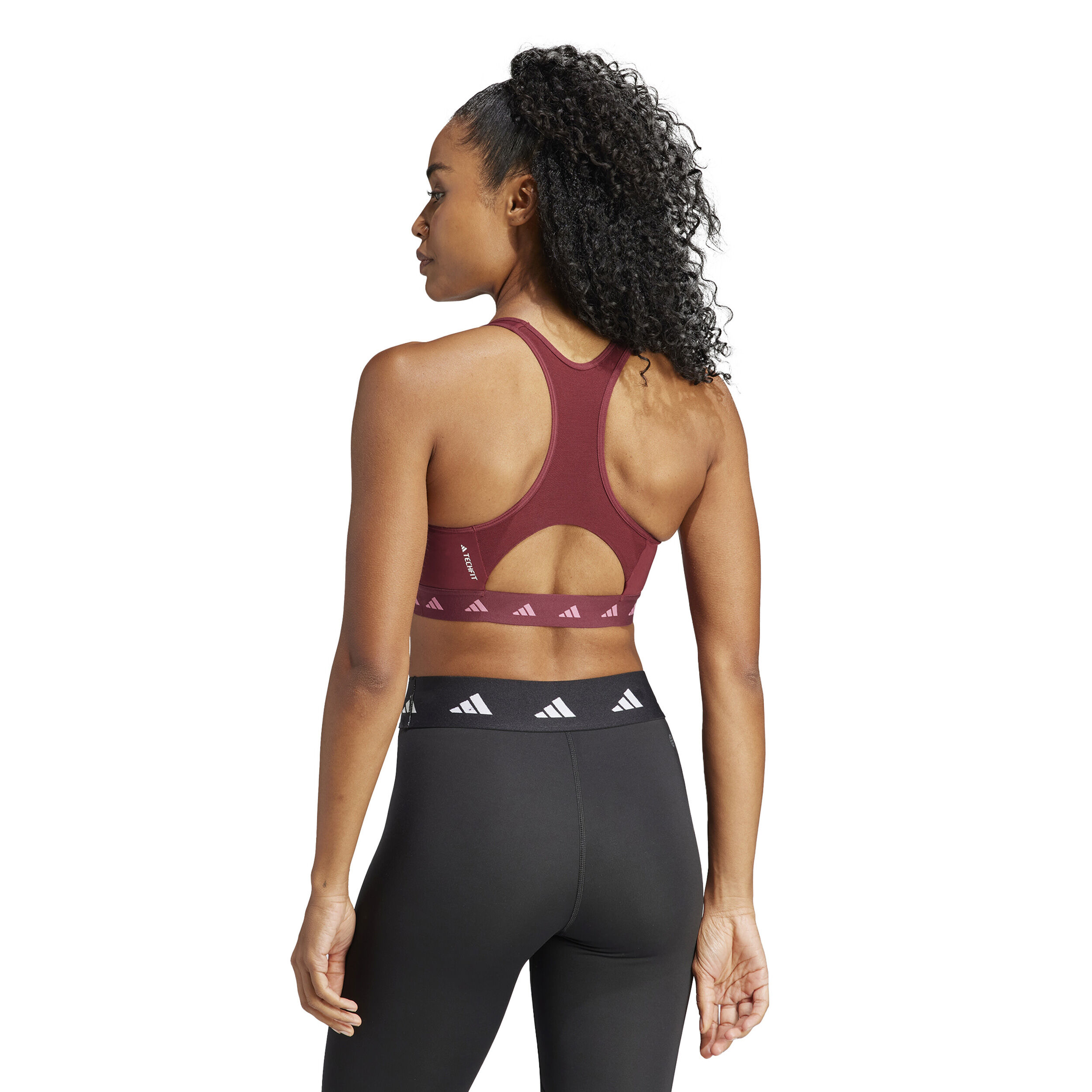 Power Medium-Support Tech-Fit Sport-BH Damen - Rot
