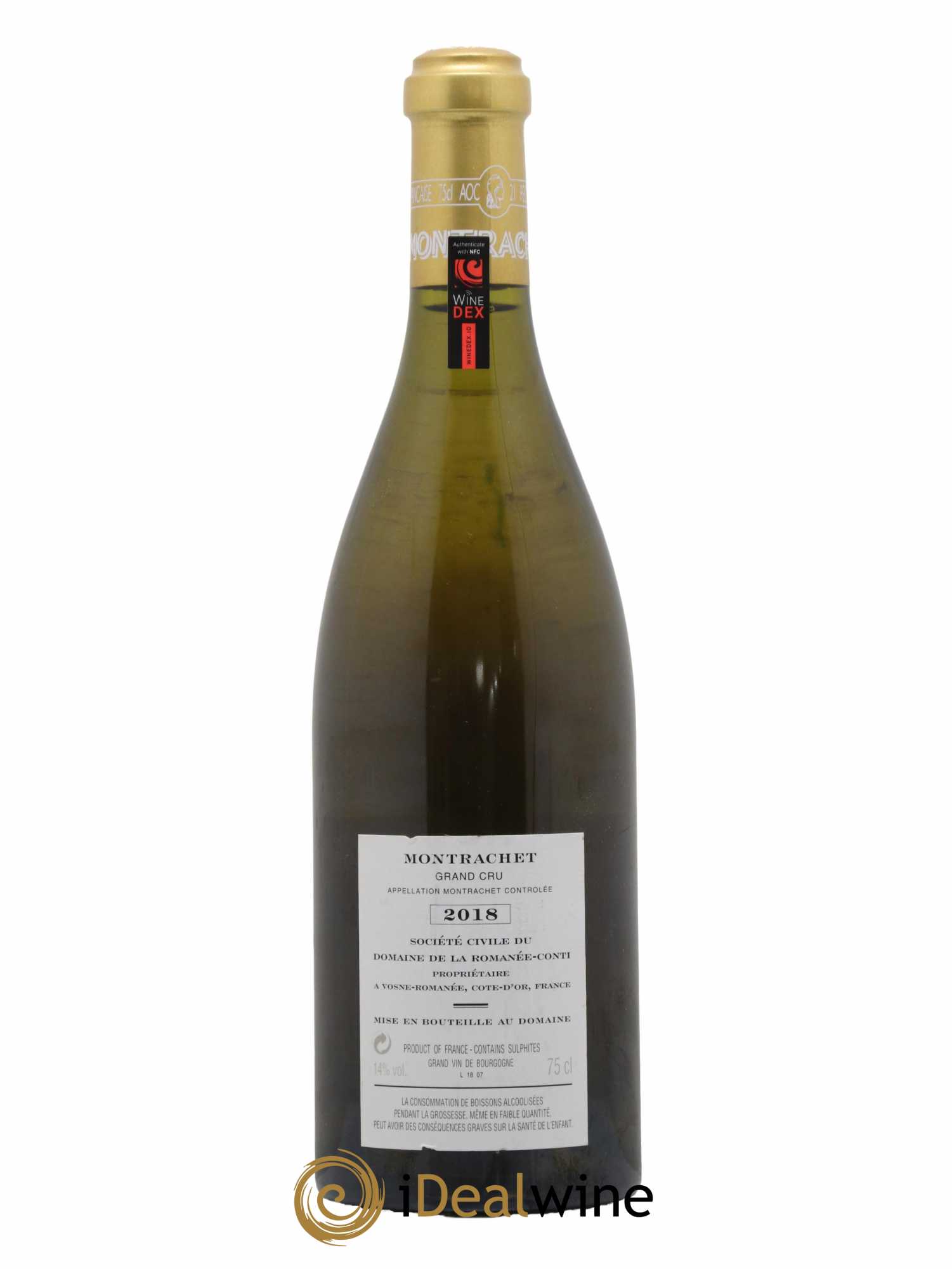 Montrachet Grand Cru Domaine de la Romanée-Conti  2018 - Lot de 1 Bouteille