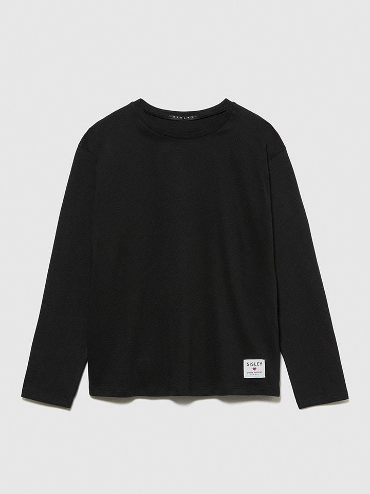 Sisley Longsleeve in Schwarz günstig kaufen