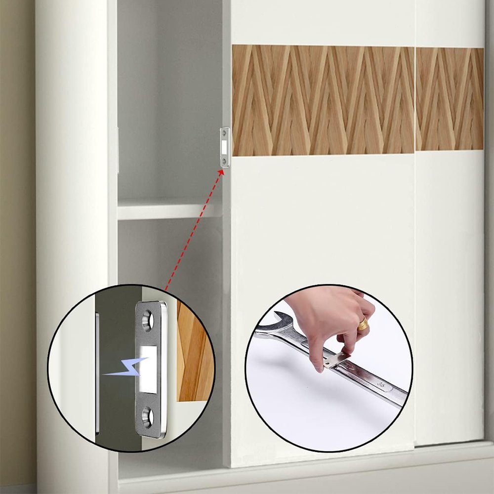 Haftmagnetschnäpper 2×Magnet Schranktür-Magnetriegel,aufklebbarer Magnet, Klebeverschluss, Zimtky