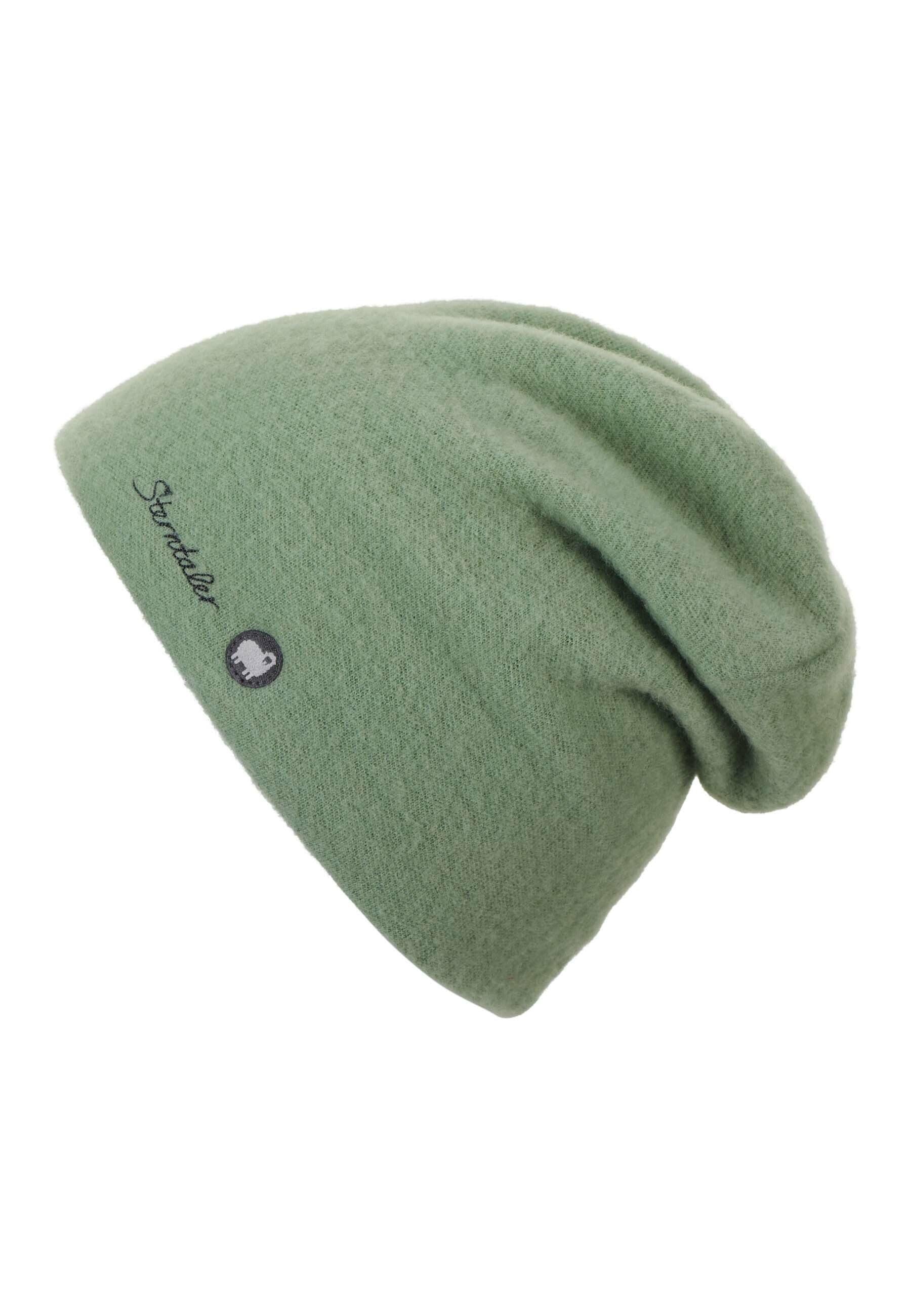 Slouch-Beanie aus Wolle (Merino) in 3 Farben