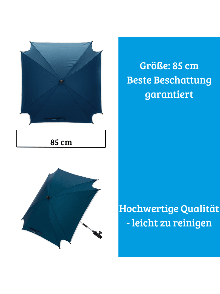 fillikid Sonnenschirm XL Exklusiv Sonnenschutz für Kinderwagen & Buggy in Marine günstig kaufen onesize