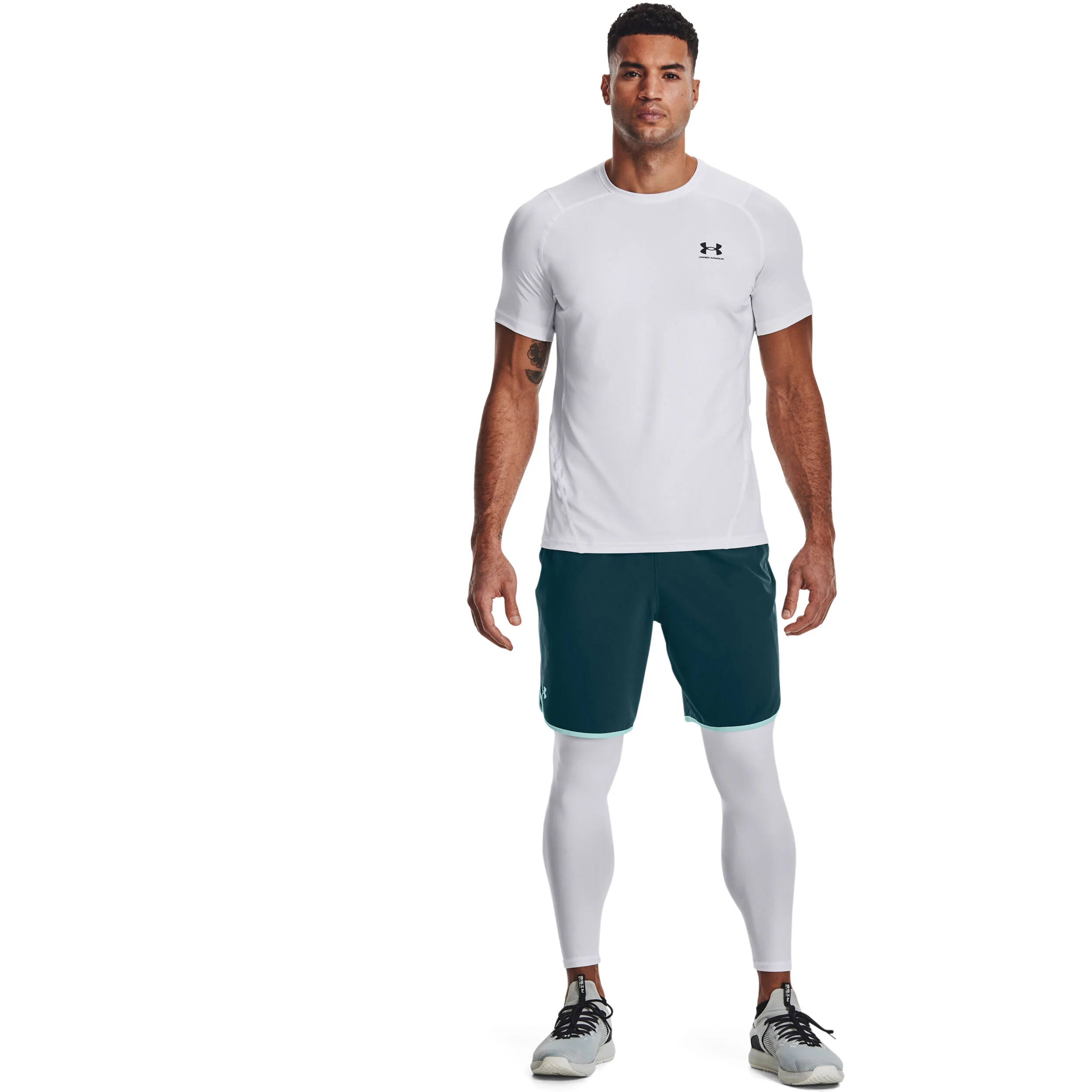 Heatgear Tight Herren - Weiß, Schwarz