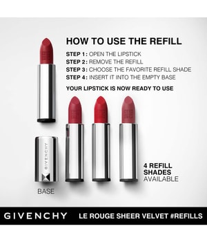 GIVENCHY Le Rouge Sheer Velvet Refill Lippenstift-3.4 g