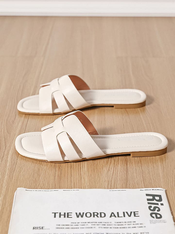 Sixth Sens Pantoletten in Creme günstig kaufen