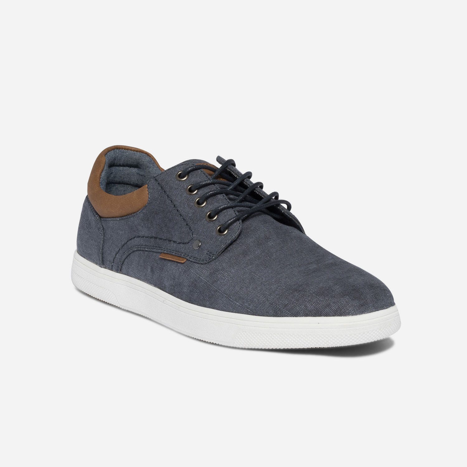Tennis marine en textile façon jean