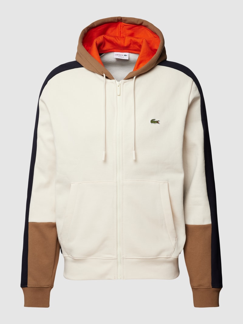 Sweatjacke mit Kapuze in offwhite