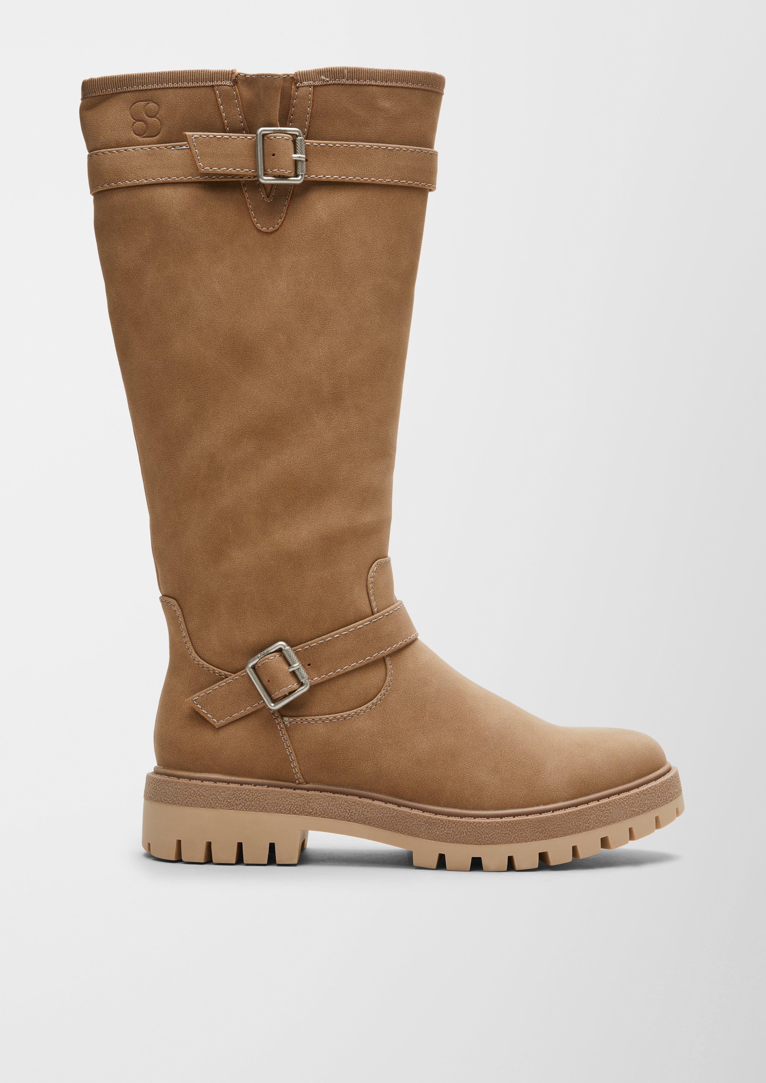 Stiefel in Veloursleder-Optik  6006587-440