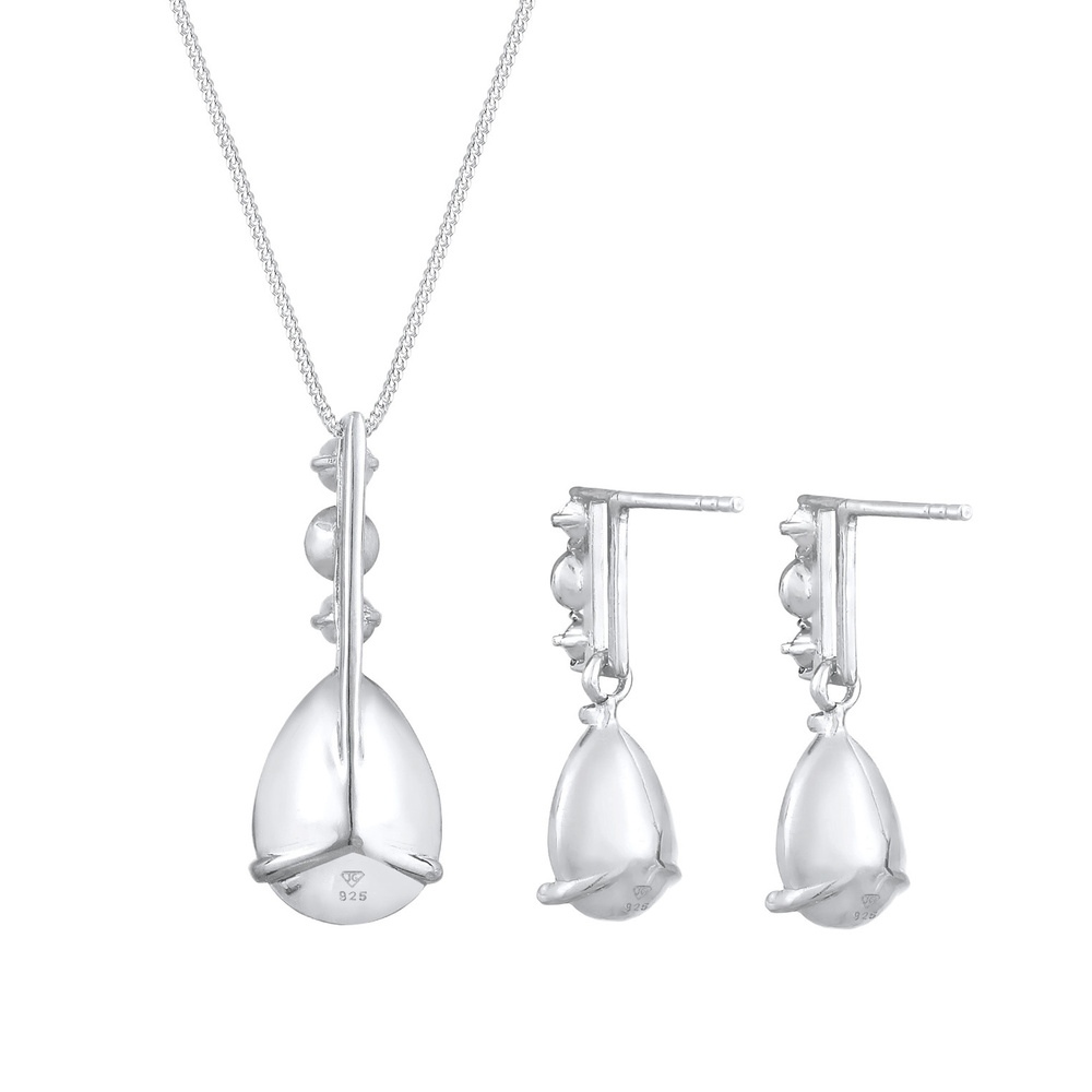 Elli PREMIUM Elli PREMIUM Ensemble de Bijoux Femmes Goutte noble Set pendentif d'oreilles avec Bijoux