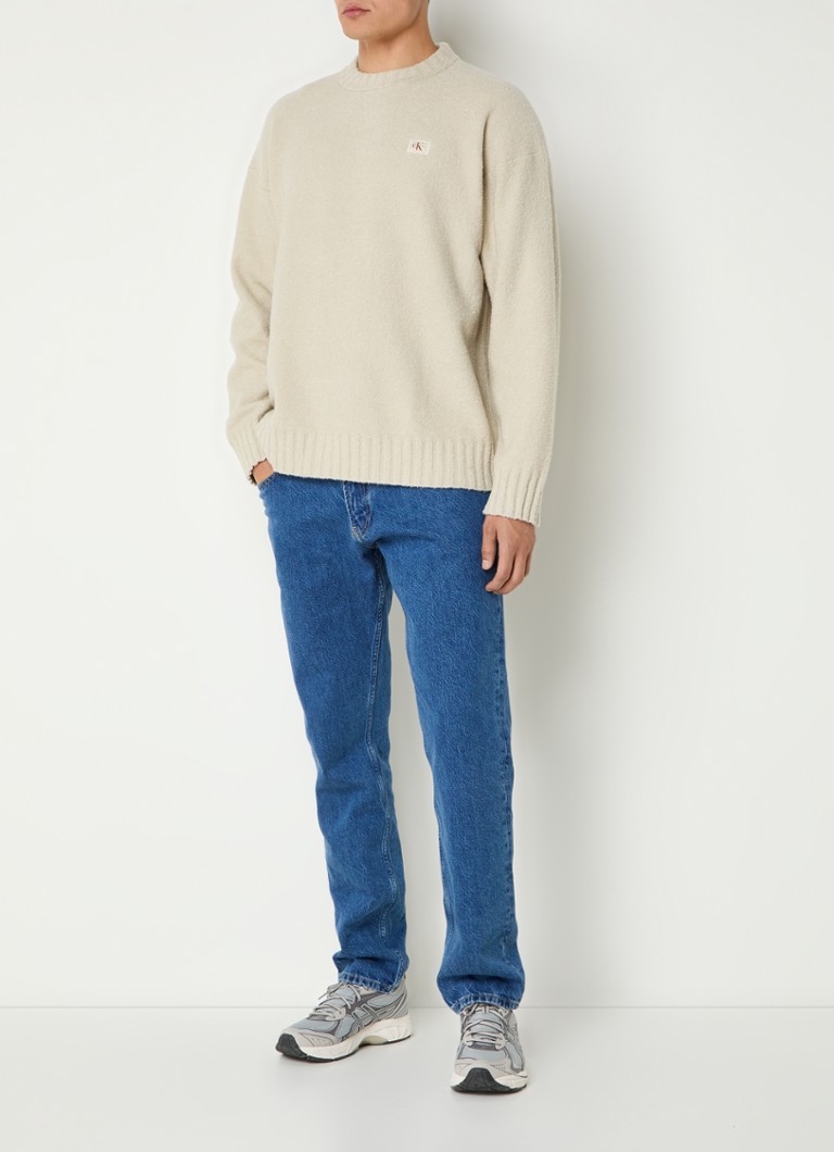 Calvin Klein Chunky knit bouclé sweater with logo