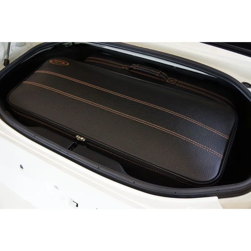 Roadsterbag Fiat 124 Spider (EU-Version) - 3-tlg. Kofferset Kofferraum - Naht Mokka