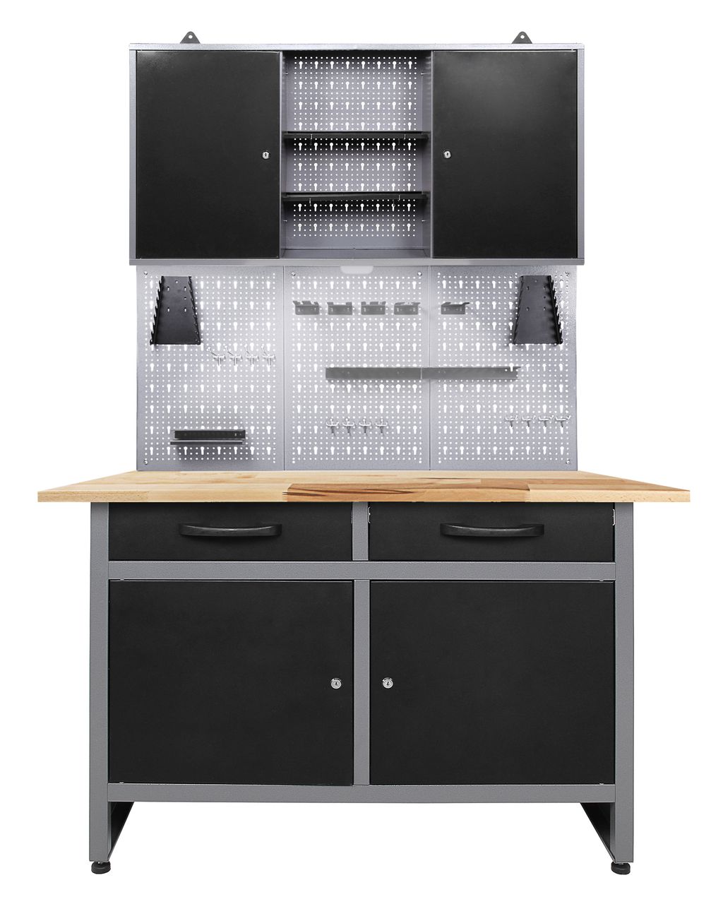 Ondis24 Kraft Werkzeuge Werkstatt Set Werner 120 cm 1 Schrank LED