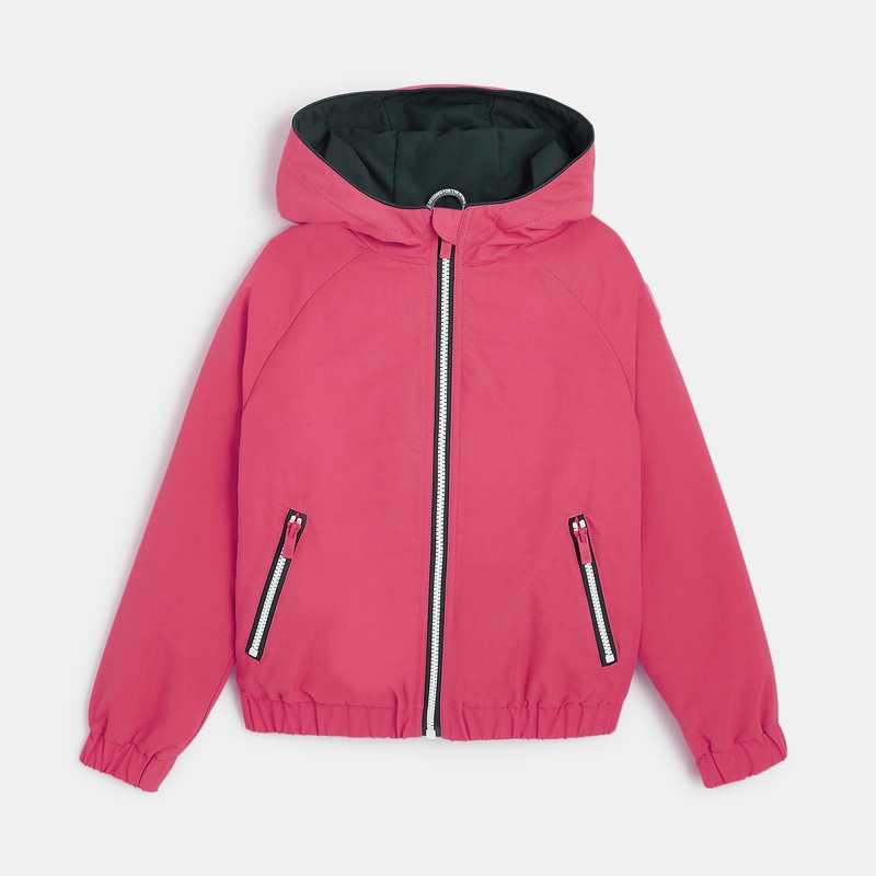 Blouson doublé déperlant rose fille