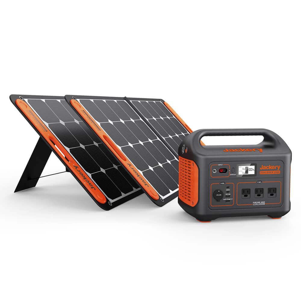 Gerador solar Jackery 1000 (Jackery 1000 + 2 x SolarSaga 100W)