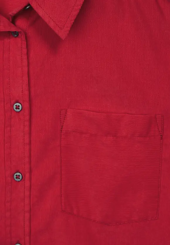 CECIL Cordbluse mit Hemdkragen