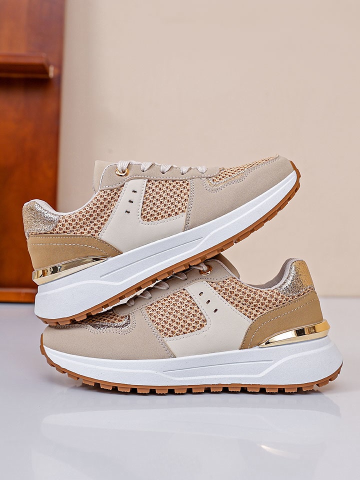 Sixth Sens Sneakers in Creme/ Beige/ Gold günstig kaufen