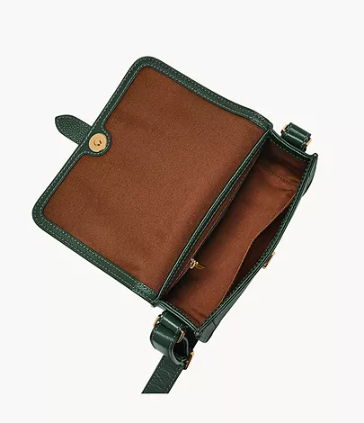 Fossil Medium Flap Crossbody Zoey Leder