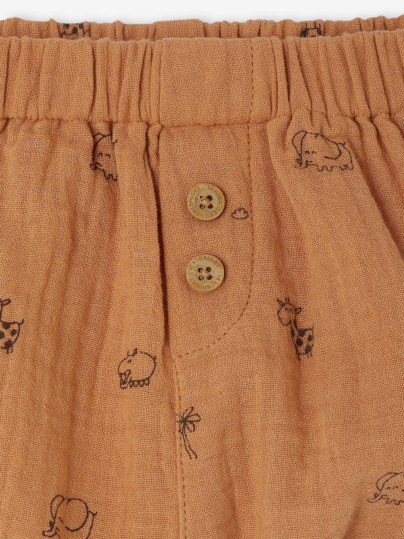 Vertbaudet 2er-Pack Baby Shorts aus Musselin - wollweiß