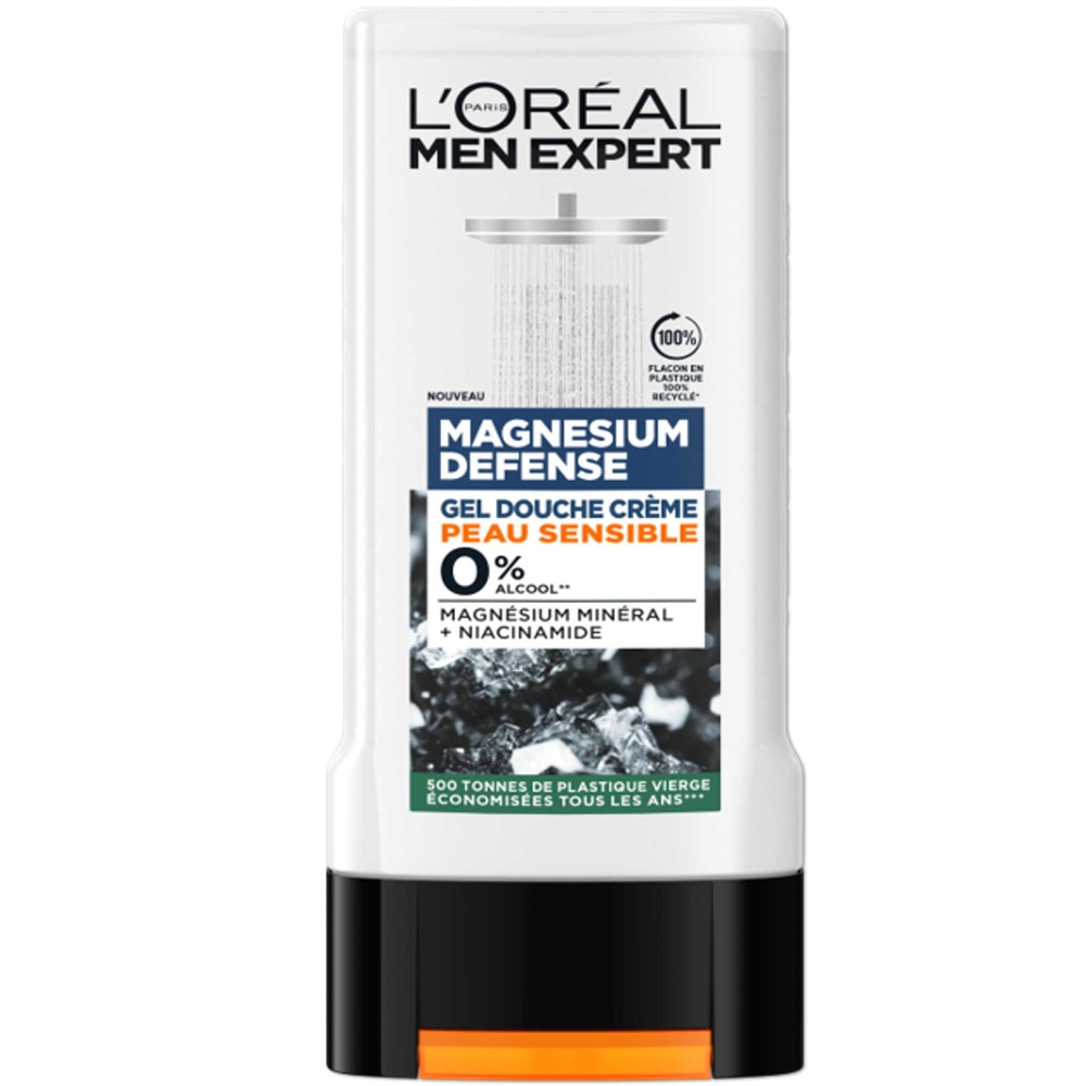 L'Oréal Paris Men Expert Magnesium Defense Gel Douche Crème Homme Peau Sensible
