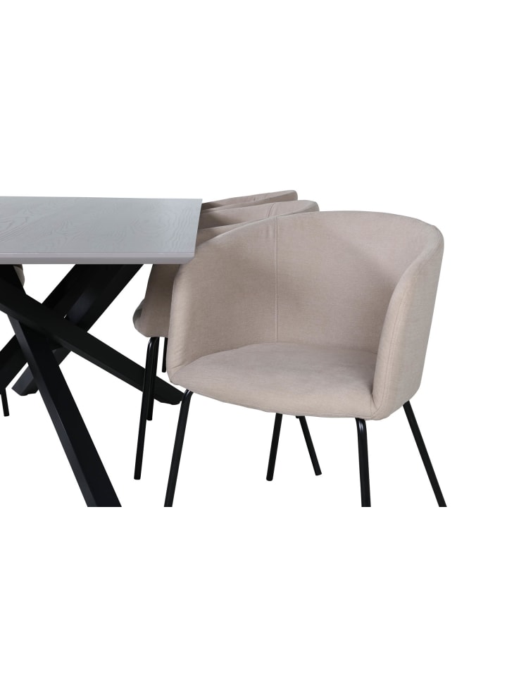 ebuy24 Essgruppe Piazza 10 (7-teilig) Beige 90 x 180 cm günstig kaufen onesize