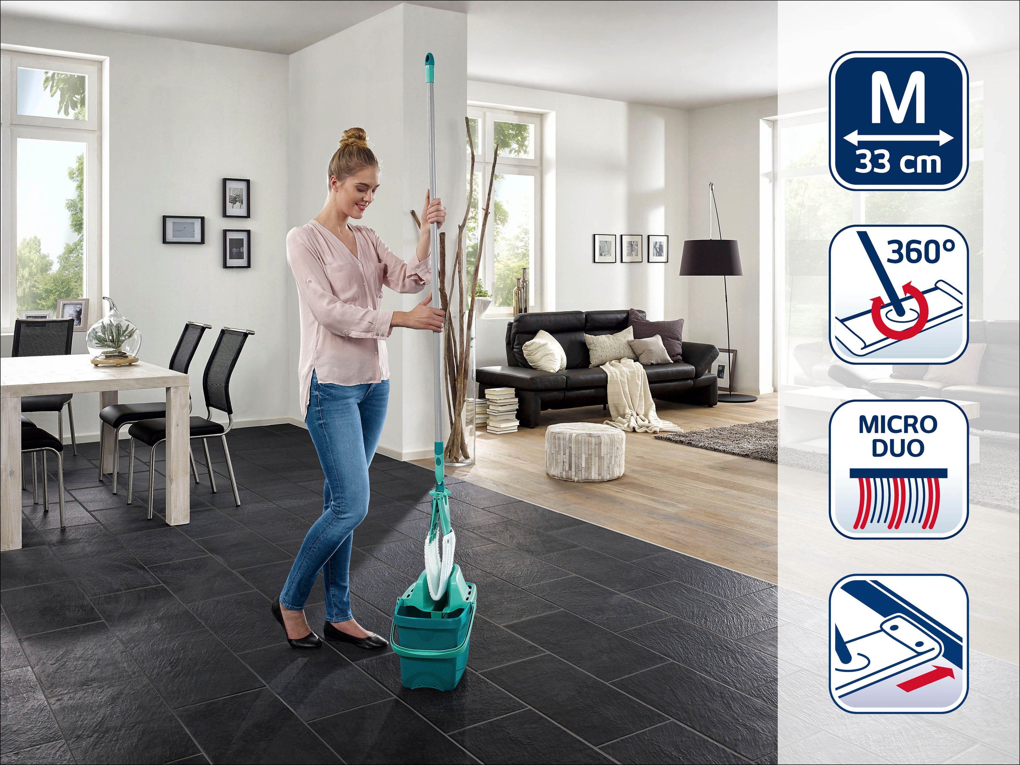 Leifheit Bodenwischer-Set Set Combi Clean, Wischbreite 33 cm