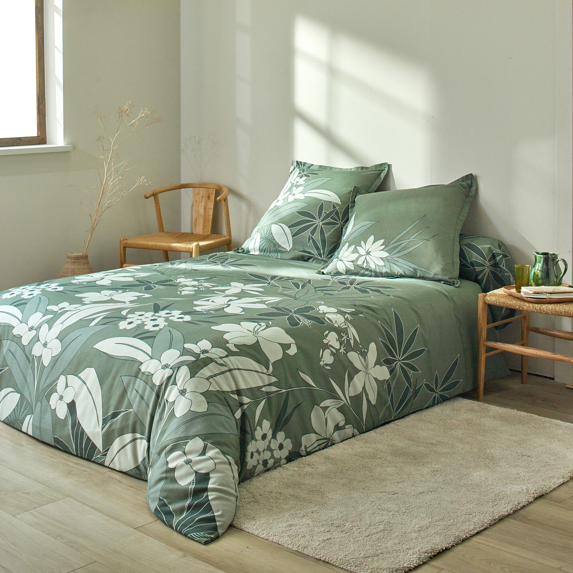Linge de lit Émilie en coton imprimé