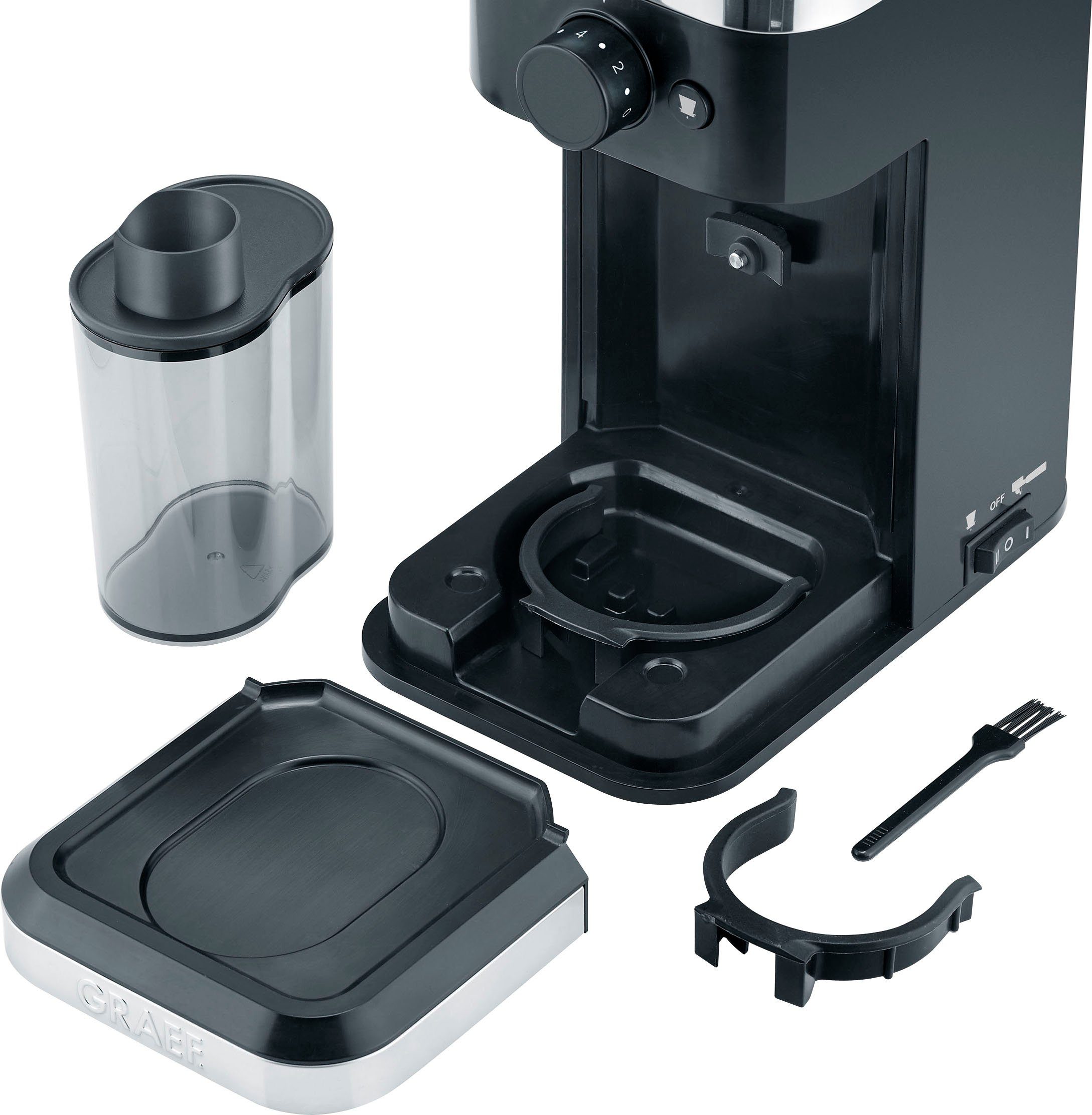 Graef Kaffeemühle CM 502, schwarz, 135 W, Kegelmahlwerk