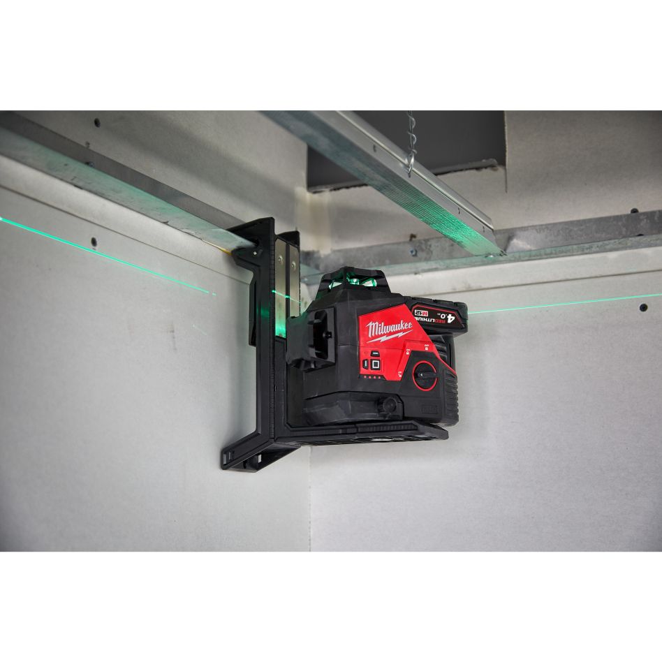Milwaukee 4933499379 M12 3PLSKIT-401P Bežični križni laserski nišan Zeleni 1x 4.0Ah i punjač 3x 360° laser u PACKOUT kompletu
