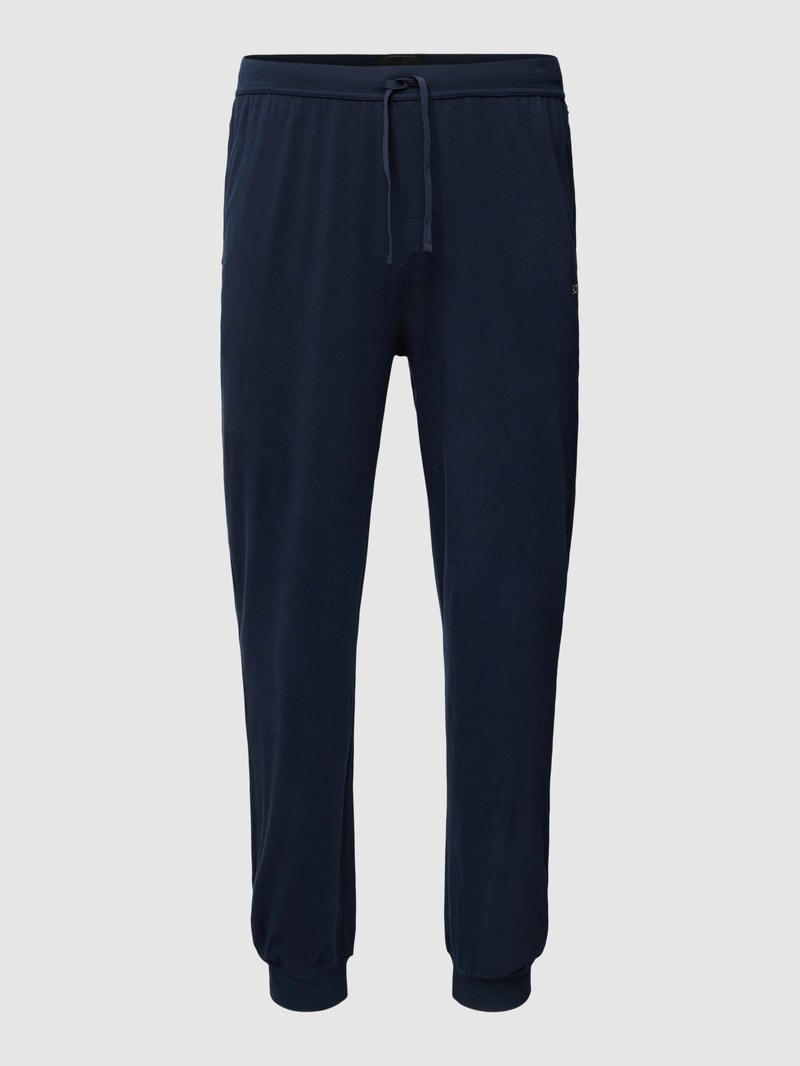 PLUS SIZE Sweatpants mit Logo-Stitching in dunkelblau