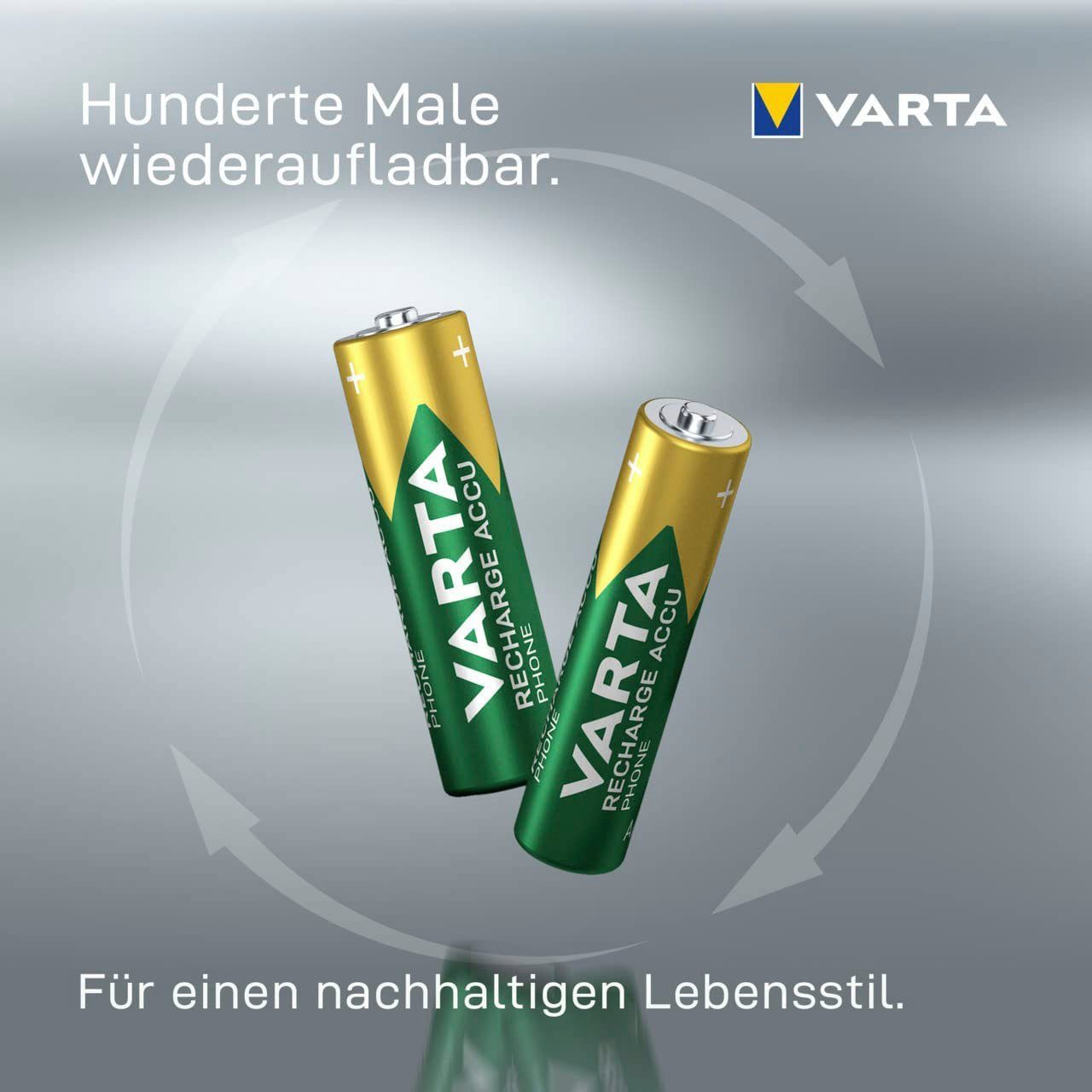 VARTA Recharge Accu Recycled AAA 800 mAh Akkupacks Micro 800 mAh (6 St)