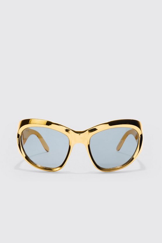 Sonnenbrille mit Metallic-Gestell
